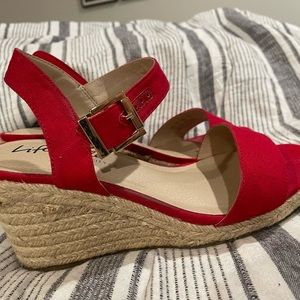 Red espadrilles